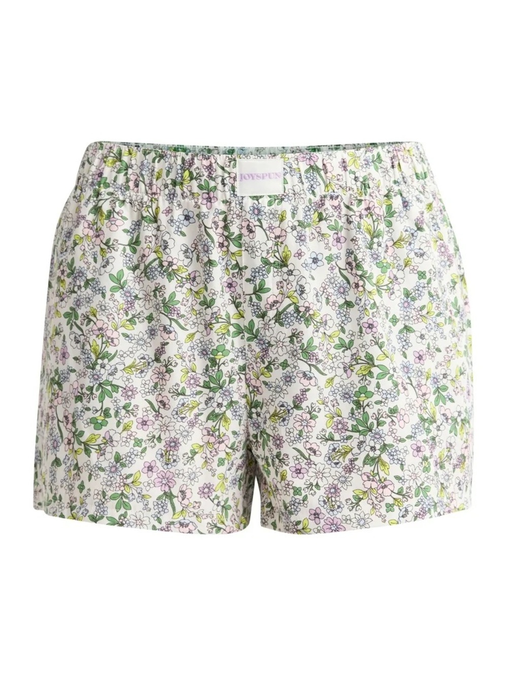 Joyspun Cream Floral Boxer Pajama Shorts Size Large
